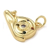 Rack Plating Brass Cubic Zirconia Pendants KK-K392-11G-2