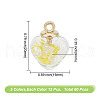 HOBBIESAY 60Pcs 5 Colors Luminous Glow in the Dark Glass Wish Bottle Pendants FIND-HY0003-55-2