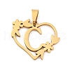 Ion Plating(IP) 201 Stainless Steel Pendants STAS-N103-183G-C-1