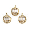 Brass Micro Pave Cubic Zirconia Pendants KK-A257-12B-G-1