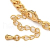 Brass Charm Bracelets for Women BJEW-U008-19G-05-3