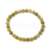 Natural Chinese Jade Round Bead Stretch Bracelets for Women Men BJEW-TA00599-2
