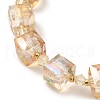 Electroplate Glass Beaded Stretch Bracelets for Women BJEW-JB11213-01-3