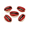 Electroplated Cowrie Shell Beads SSHEL-M023-05B-1