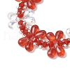 Imitation Austrian Crystal Bicone Beads Braided Bead Bracelets for Women BJEW-MZ00177-01-5