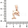304 Stainless Steel Pendants STAS-U043-20RG-3