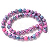 Dyed Synthetic Imperial Jasper Beads Strands G-C168-02A-2