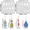 2Pcs 2 Style Acrylic Earring Handwork Template DIY-WH0572-005-2