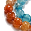Faceted Natural Agate Beads Strands G-F447-12mm-F-4