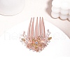 Alloy Rhinestone Hair Combs PW-WGA76E6-05-1