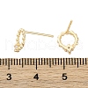 Brass Clear Cubic Zirconia Stud Earrings EJEW-Q014-33G-3