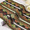 Embroidery Polyester Ribbon SRIB-WH0006-05-6