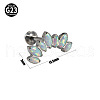 G23 Titanium with Synthetic Opal Threadless Labrets WG006A0-03-1