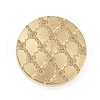 Texture Theme Roung Brass Stamp Head AJEW-M036-06I-G-2
