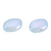 Rainbow Iridescent Plating Acrylic Beads OACR-N010-062-4