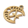 Real 18K Gold Plated 304 Stainless Steel Pendants STAS-R003-02G-012-2