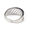 Clear Cubic Zirconia Hollow Out Adjustable Ring RJEW-L100-023P-3