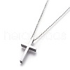 304 Stainless Steel Pendant Necklaces STAS-I099-16-P-3