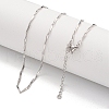 Triangle Brass Link Chain Necklaces for Women NJEW-G084-07G-3