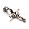 304 Stainless Steel Gothic Pendants STAS-M222-09AS-2