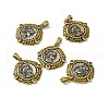 Rack Plating Brass Micro Pave Clear Cubic Zirconia Pendants KK-I696-02-3