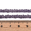 Frosted Transparent Glass Beads Strands GLAA-N016-4mm-02-4