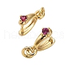 Brass Micro Pave Cubic Zirconia Cup Pearl Peg Bails Pin Pendants KK-S397-06D-2