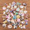 DELORIGIN 42Pcs 7 Colors Alloy Enamel Pendants ENAM-DR0001-03-7