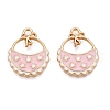 Rack Plating Alloy Enamel Pendants ENAM-N056-385KCG-01-1