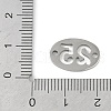 Non-Tarnish 304 Stainless Steel Flat Round Connector Charms STAS-L279-021P-3