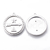 Brass Micro Pave Clear Cubic Zirconia Pendants KK-N232-154-NF-2