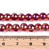 Electroplate Transparent Glass Beads Strands GLAA-T032-T6mm-AB20-4