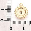 Brass Micro Pave Clear Cubic Zirconia Pendants KK-T075-21G-3