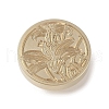 Golden Tone Wax Seal Brass Stamp Head DIY-B079-02G-01-1