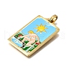 Tarot 304 Stainless Steel Enamel Pendants STAS-M119-07K-G-3