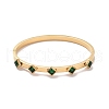 Ion Plating(IP) Cubic Zirconia Rhombus Hinged Bangle BJEW-C022-02A-G-2
