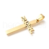 201 Stainless Steel Pendants STAS-R132-01G-04-2