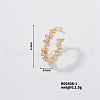 Stylish Butterfly Brass Rhinestones Open Cuff Ring for Women TK3170-3-1