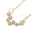 3Pcs Alloy Rhinestones Anklets AJEW-S083-01G-04-3