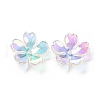 Transparent Acrylic Flower Bead Caps X-MACR-C009-13-3