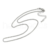 Brass Box Chain Necklace for Women NJEW-B118-01P-2