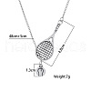 Tennis Racket & Tennis Alloy Pendant Lariat Necklaces FS-WGFD703-01-4