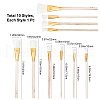 Gorgecraft 9pcs 9 style Wooden Paint Brush AJEW-GF0003-51-2