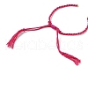 Braided Cotton Cord Bracelet Making MAK-L043-02G-02-3