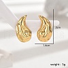 Exaggerated Stainless Steel Irregular Water Drop Hammered Earrings for Women BN3152-1