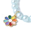 ABS Plastic Imitation Pearl Beads Stretch Bracelets BJEW-JB11584-03-4