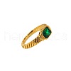 Mother's Day Rings 304 Stainless Steel Pave Cubic Zirconia Finger Rings for Women FS-WGAA4E7-07-2