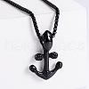 Fashionable Stainless Steel Skull Anchor Pendant Punk Hip-hop Personality Necklaces RD8655-2-1