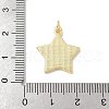 Brass Pave Natural White Shell Pendants KK-S522-05F-G-3