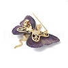 Snake & Butterfly Brass Micro Pave Cubic Zirconia Brooches JEWB-V003-05G-3